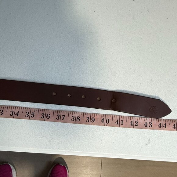 Timberland Leather Belt 38 Dark Brown Classic Everyday - Picture 5 of 6